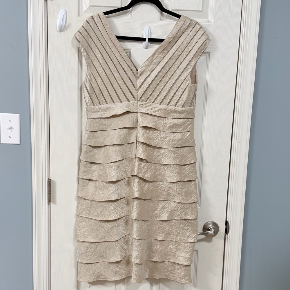Adrianna Papell Champna Layered Dress Glamorous Wedding Mother of the Bride - Picture 3 of 14